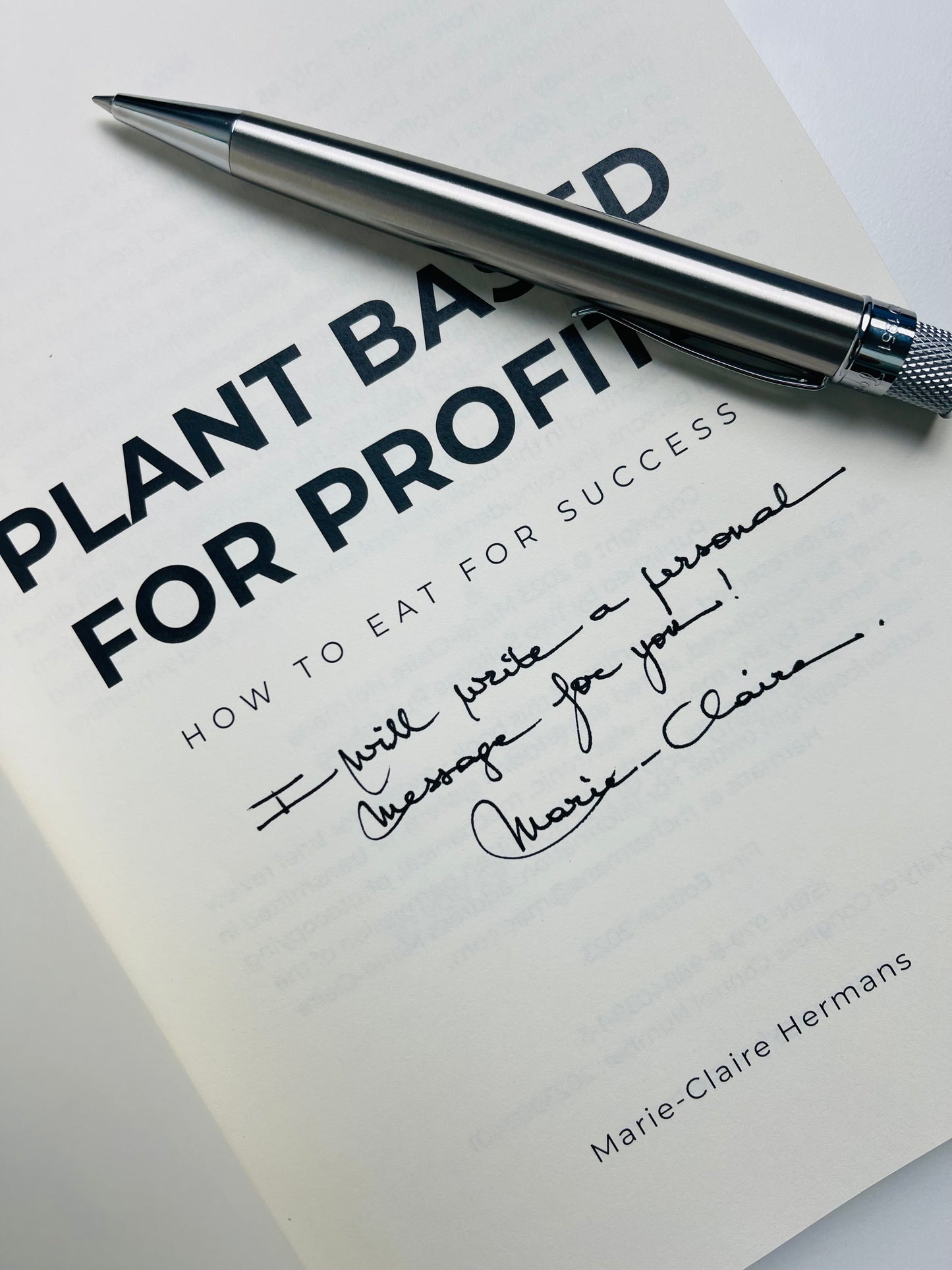 Plant Based for Profits Paperback Book - Signed